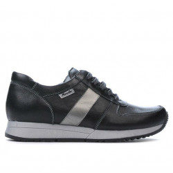 Damen-Sportschuhe 679 schwarz+silber