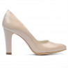 Elegante Damenschuhe 1243 Lack Beige Perlmut
