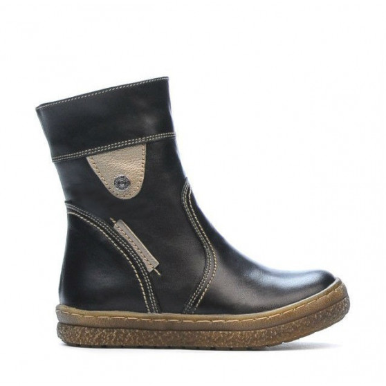 Kleinkinderstiefel 34c schwarz+kupfer