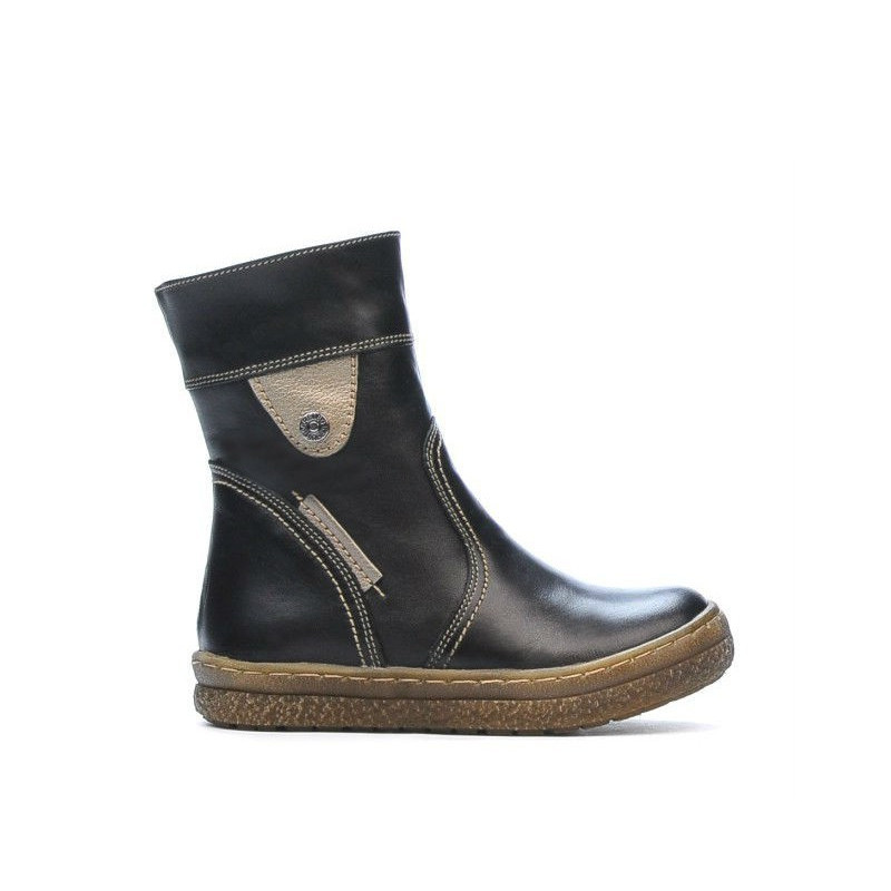 Kleinkinderstiefel 34c schwarz+kupfer