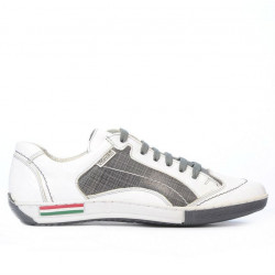 Jugendsportschuhe 307 Krepp weiß+grau