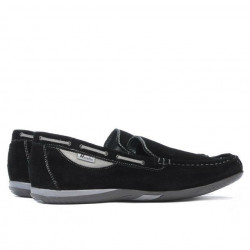 Herren Mokassins 719 schwarzer Wildleder
