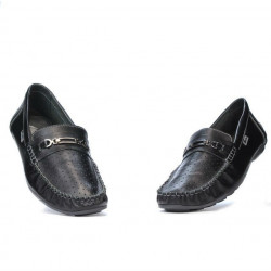 Herren Mokassins 737p Schwarz perforiert