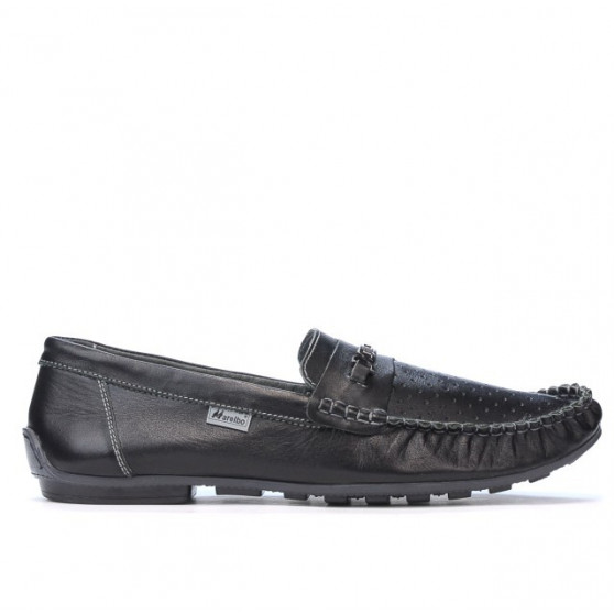 Herren Mokassins 737p Schwarz perforiert Herren Mokassins 737p Schwarz perforiert