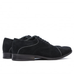 Herrenschuhe casual / elegant 738 schwarz Velours
