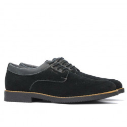 Herrenschuhe Casual 739 schwarzes Veloursleder
