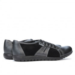 Herrensportschuhe 748 grau petrol kombiniert