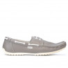 Herrenmokassins 778 grau+weiß