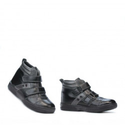 Kinderschuhe 3207-1 schwarz+grau