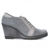 Damen Freizeitschuhe 625 grau Velour kombiniert