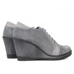 Damen Freizeitschuhe 625 grau Velour kombiniert