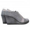Damen Freizeitschuhe 625 grau Velour kombiniert