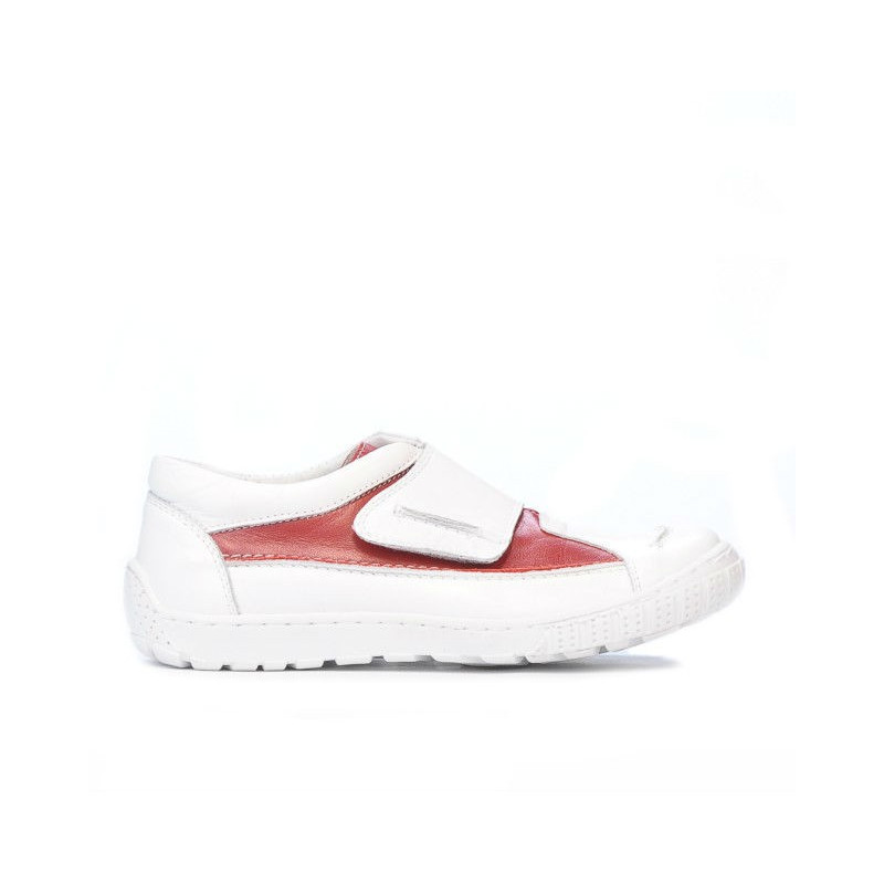 Kinderschuhe 107 weiß+rot