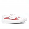 Kinderschuhe 107 weiß+rot