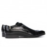 Elegante Schuhe 796m schwarz lack kombiniert
