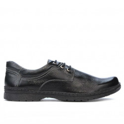 Herren Casual / Elegante Schuhe 752 schwarzes Leder