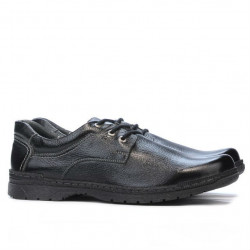 Herren Casual / Elegante Schuhe 752 schwarzes Leder