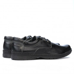 Herren Casual / Elegante Schuhe 752 schwarzes Leder