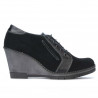 Damen Freizeitschuhe 625 schwarz kombiniert Veloursleder