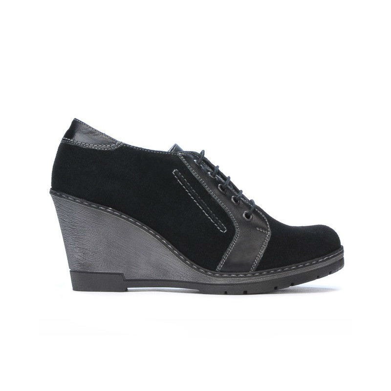 Damen Freizeitschuhe 625 schwarz kombiniert Veloursleder