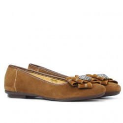 Damen-Ballerinas 181 braun Velours