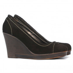 Damen Freizeitschuhe 177 Kaffee Veloursleder