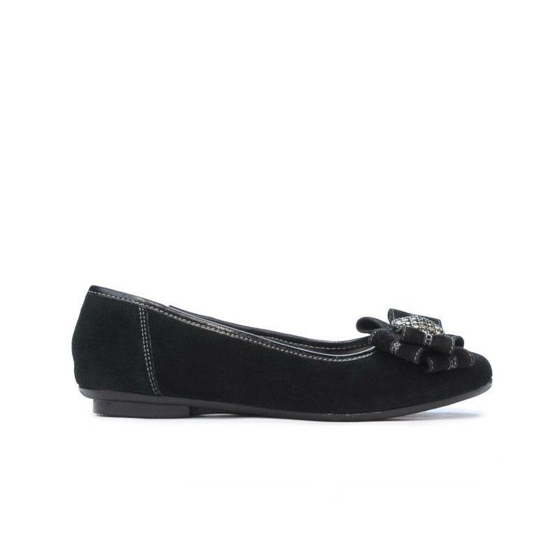 Damen Ballerinas 181 schwarz Velours