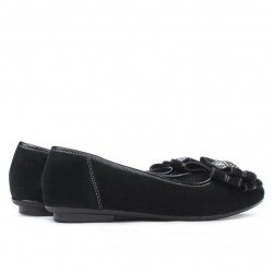 Damen Ballerinas 181 schwarz Velours