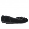 Damen Ballerinas 181 schwarz Velours