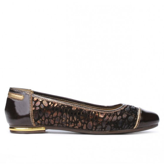 Damen Ballerinas 631 Kombination aus Lack und Kaffee Damen Ballerinas 631 Kombination aus Lack und Kaffee