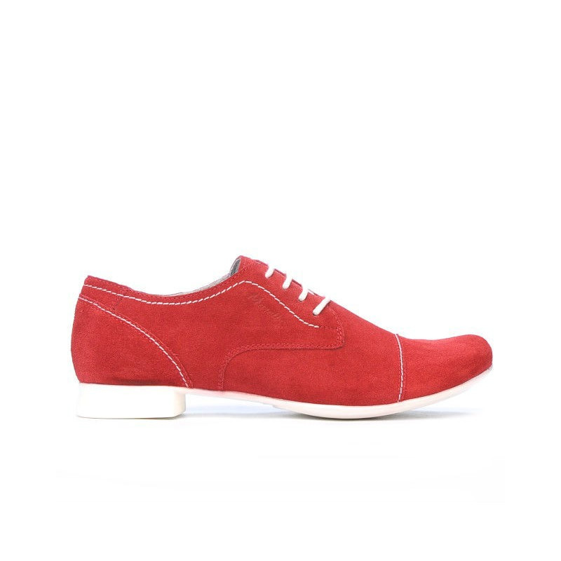 Damen Freizeitschuhe 180 rot Veloursleder