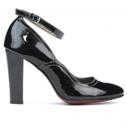 Elegante Damenschuhe 1228 schwarz Lack