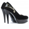 Elegante Damenschuhe 1201 schwarz Antilope + schwarzer Lack