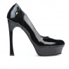 Elegante Damenschuhe 1212 Lackschwarz
