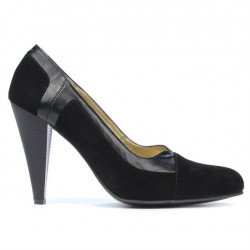 Elegante Damenschuhe 1090 Schwarz Antilope kombiniert
