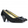 Elegante Damenschuhe 1064 Lackschwarz + Schwarz Antilope