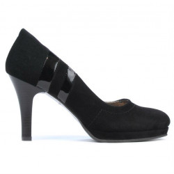 Elegante Damenschuhe 1086 schwarz Antilopenleder