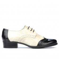 Damen Freizeitschuhe 691 Lack Schwarz+Beige