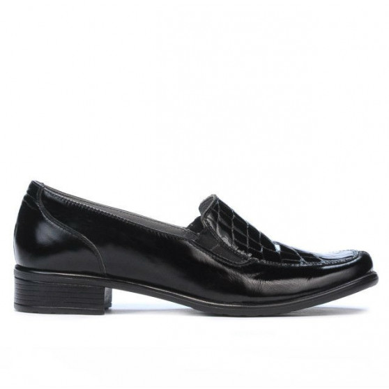 Damen-Casual-Schuhe 649 Croco Lack Schwarz Damen-Casual-Schuhe 649 Croco Lack Schwarz