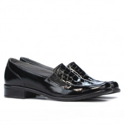 Damen-Casual-Schuhe 649 Croco Lack Schwarz