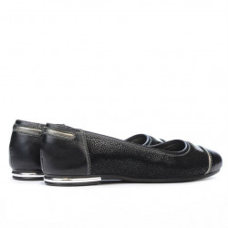 Damenschuhe Ballerinas 632 Schwarz kombiniert