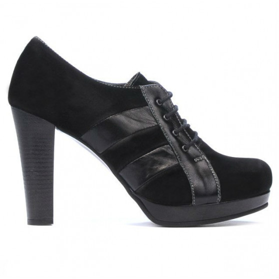Elegante Damenschuhe 1211 Schwarz Antilope kombiniert Elegante Damenschuhe 1211 Schwarz Antilope kombiniert
