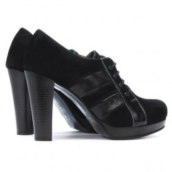 Elegante Damenschuhe 1211 Schwarz Antilope kombiniert