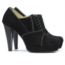 Elegante Damenschuhe 1091 schwarzer Antilopenleder