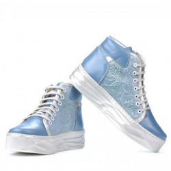 Damenstiefel 3311 blau kombiniert 1