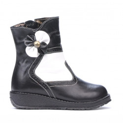 Kleinkinderstiefel 20c schwarz+weiß