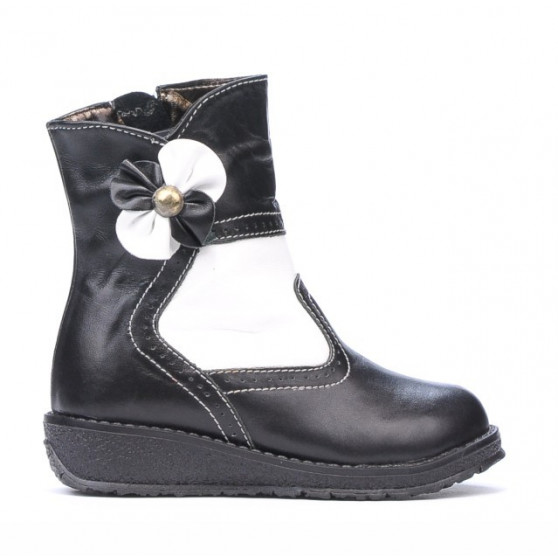 Kleinkinderstiefel 20c schwarz+weiß Kleinkinderstiefel 20c schwarz+weiß
