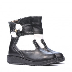 Kleinkinderstiefel 20c schwarz+weiß