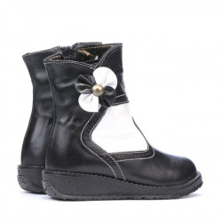 Kleinkinderstiefel 20c schwarz+weiß