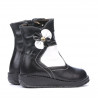 Kleinkinderstiefel 20c schwarz+weiß